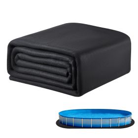 VEVOR Oval Pool Liner Pad, 12 x 24 ft Pool Liner Pad for Above Ground Swimming Pools, Extra-Thick Pool Mat, Prevents Punctures