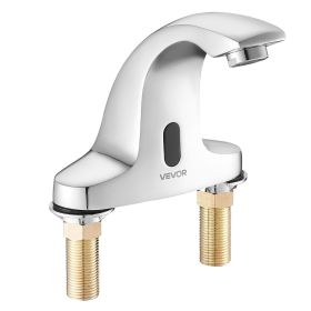 VEVOR Touchless Bathroom Sink Faucet, Automatic Motion Sensor Restroom Toilet Faucet Cold Water with Hole Cover Plate
