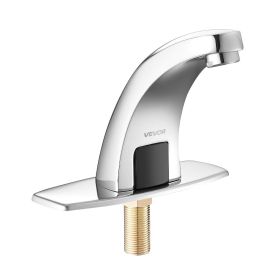 Touchless Bathroom Sink Faucet, Automatic Motion Sensor Restroom Toilet Faucet Cold Water with Hole Cover Plate